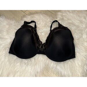 Olga GF7961A Cloud 9 Full Figure Underwire Bra Lined Lace Womens 38D Black